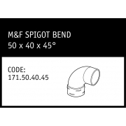 Marley Solvent Joint M&F Reducing Spigot Bend 50 x 40 x 45° - 171.50.40.45
